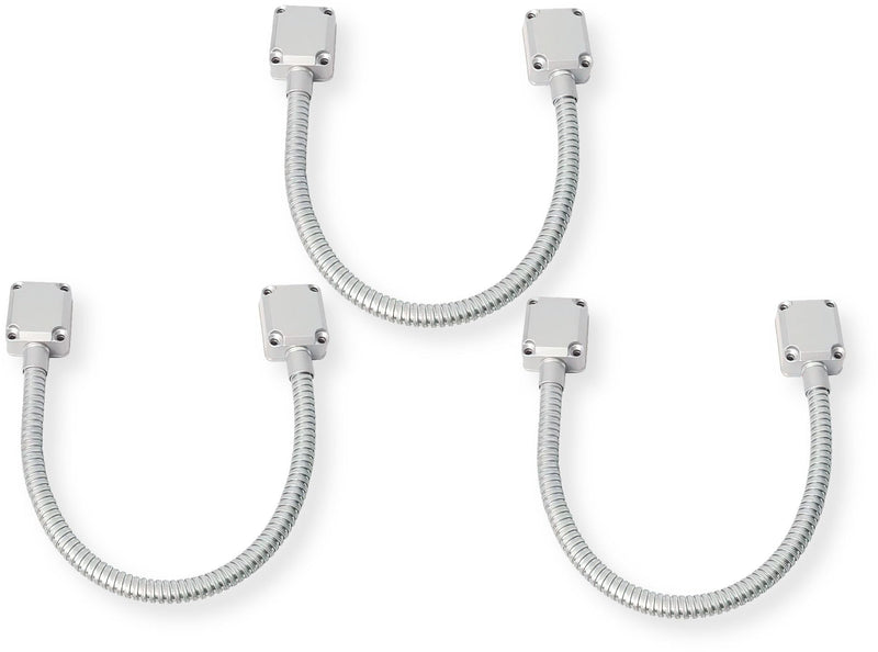 Seco-Larm SD-969-S18Q Pack of 3 Armored Door Cords, Die-cast Aluminum End Caps, 17", Surface-Mount, Designed to Carry Wiring to Conduct Power to Electric Locks or Access Systems Mounted in Doors