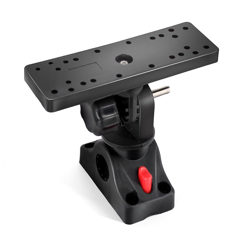 Fish Finder Mounts for Boat, 360° Adjustable Fish Finder Mounting Brackets, Depth Finders Mount, Universal Marine Electronics Mounting Plate for Boat, Canoe, Kayak with Mount Bracket