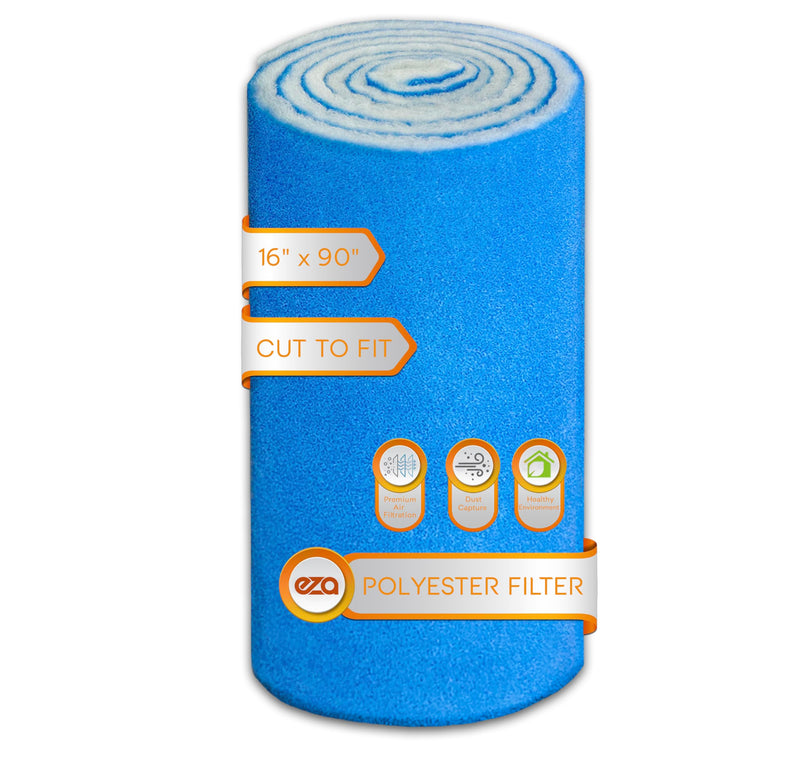 Premium Air Vent Polyester Filter Roll MERV 8 HVAC Furnace Filters Cut to Fit for Floor Registers, RV, AC, Ceiling, Grilles and Wall HVAC Furnace Vents (16" x 90") 16" x 90"