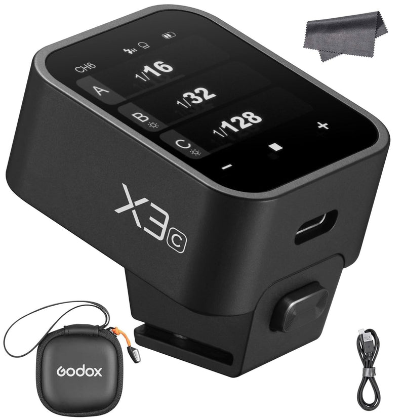 GODOX X3 X3C X3-C Flash Trigger for Canon Cameras, 2.4G TTL Wireless OLED Touchscreen Transmitter, Built-in Lithium Battery Quick Charge (X2T-C Xpro-C XProII-C Upgrade)