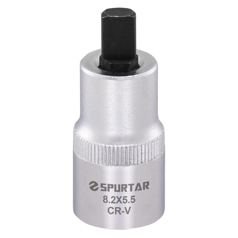 Spurtar Strut Spreader Tool 5.5 x 8.2 mm Suspension Strut Spreader Socket 1/2" Drive Shock Absorber Socket Fit for BMW, VW, Audi, Ford, Peugeot, Renault, Seat, Skoda Most Car Model 5.5x8.2mm