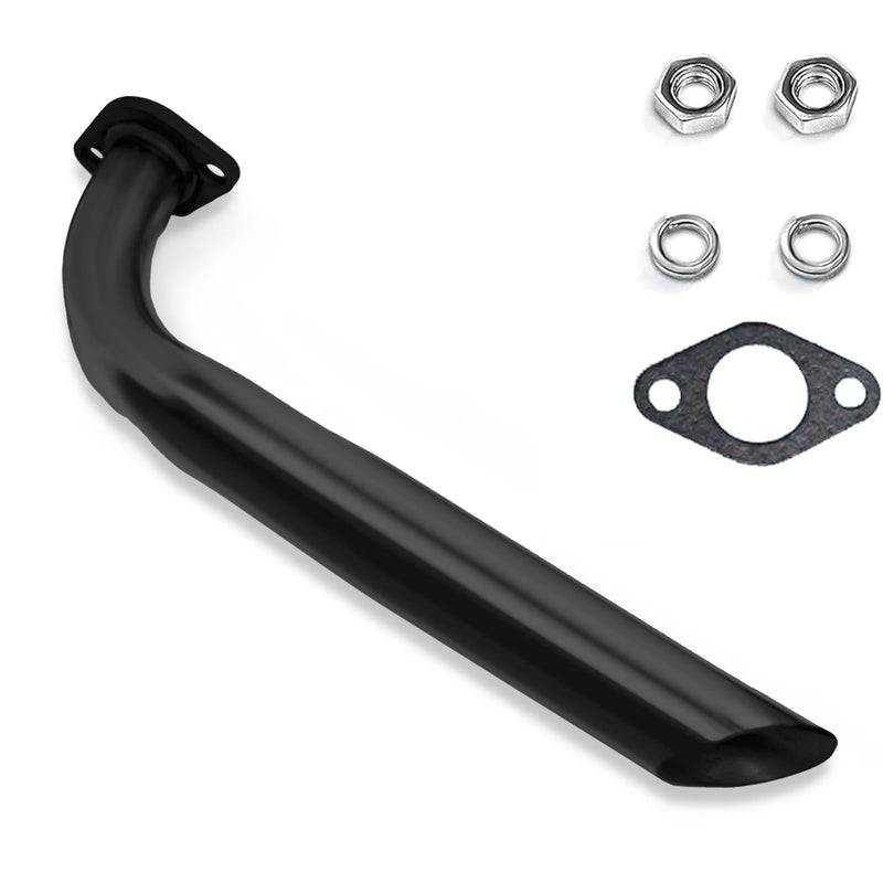 JMCHstore Stainless Steel Header Pipe for Coleman BT200X CT200U EX KT196 196cc Mini Bike Go Kart Predator 212 224 Honda GX160 GX200 Clone Engine Baja Warrior MB200 Performance Parts (Black) Black