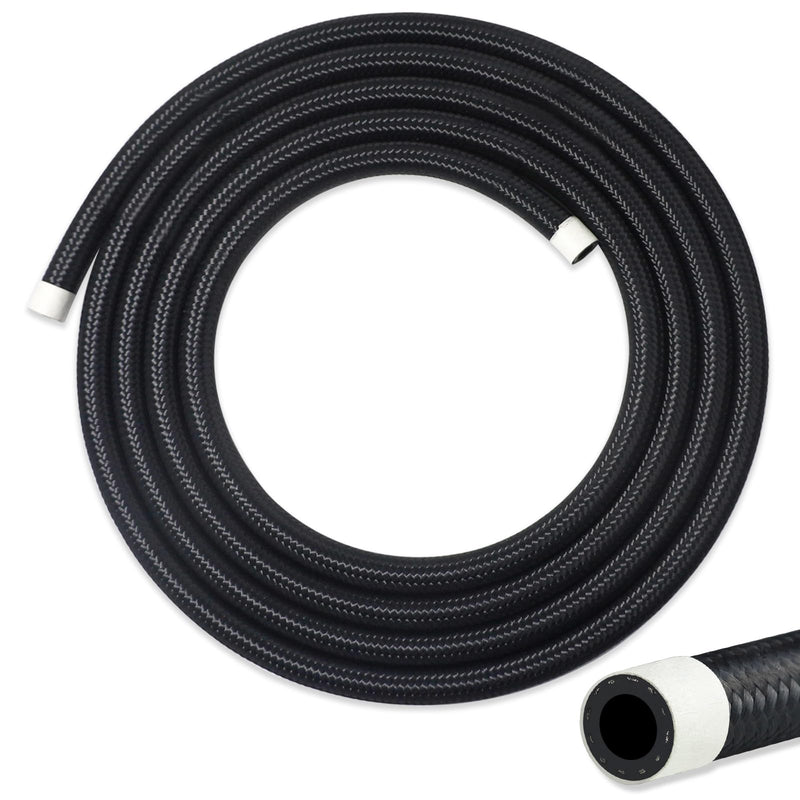 6AN Fuel Line, 6AN 3/8 inch CPE Fuel Hose, 10FT Transmission/Oil Cooler Lines, Nylon Braided Fuel Line Hose. 6AN-10FT