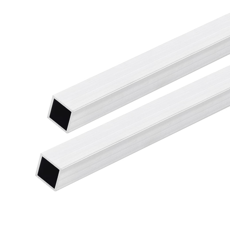 DMiotech 2Pack (19mm x 19mm x 1.6mm) 6061 Aluminum Square Tube 610mm Length Industry Metal Tubing for Machinery Frame Construction DIY Projects 2 19x19x1.6x610mm