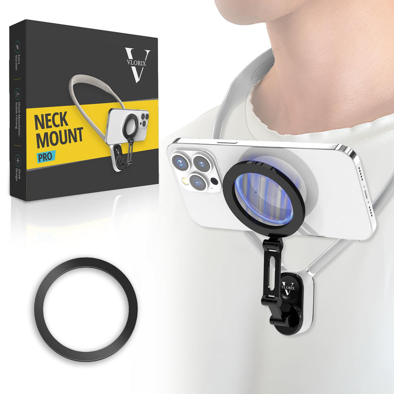 Neck Phone Holder - Hands Free Phone Holder, Light Weight POV Phone Holder, Neck Tripod for iPhone/Android, Neck Phone Mount - Mutli-Angle Adjustment, Compact & Portable Phone Neck Mount