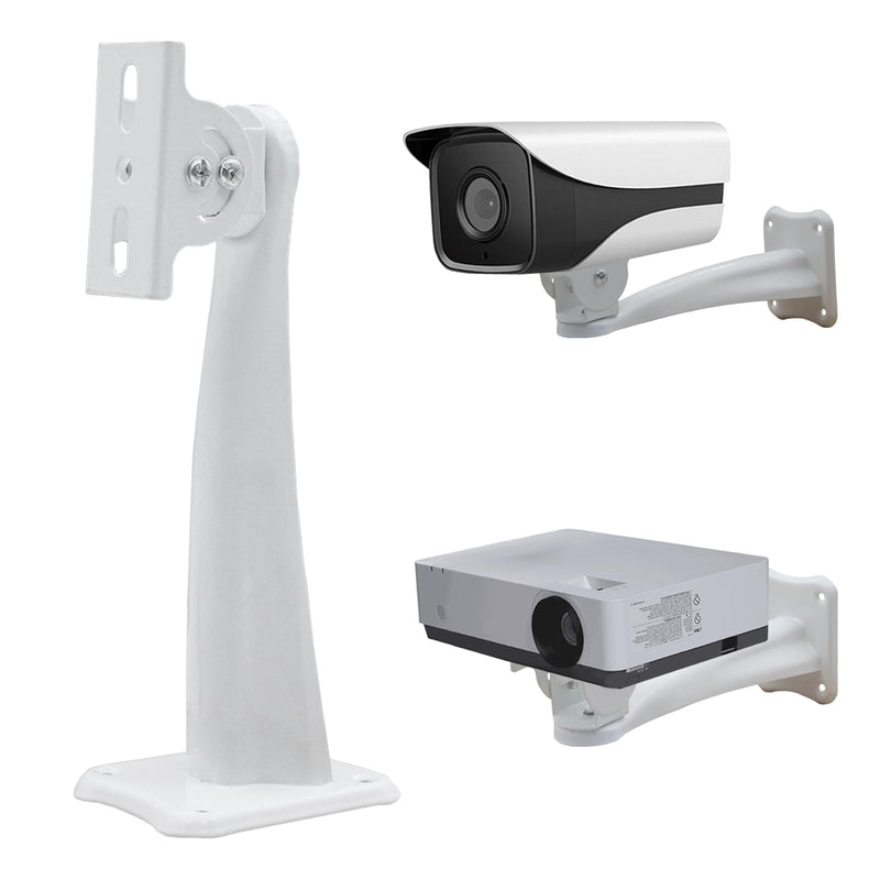 Mini Projector Wall Mount Security Camera Mount Bracket for Camera with 1/4 Screw Head Wall Mount Projector, and Webcam Housing (White) (7.36in) 7.36in
