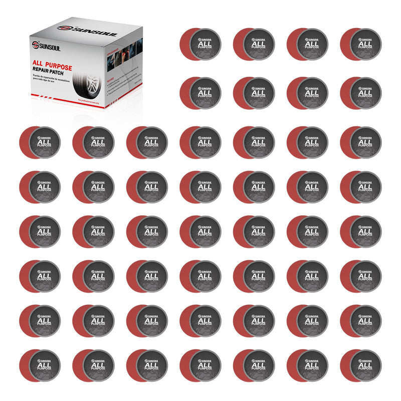 SUNSOUL 100Pcs Tire Repair Patch 45mm,Round All Purpose Patches,Heavy Duty Patches,Fast Repair Cold Patch for Car Truck Motorcycle Automobile Bike Inner Tire(SGR-45/100pcs) SGR45-100pcs