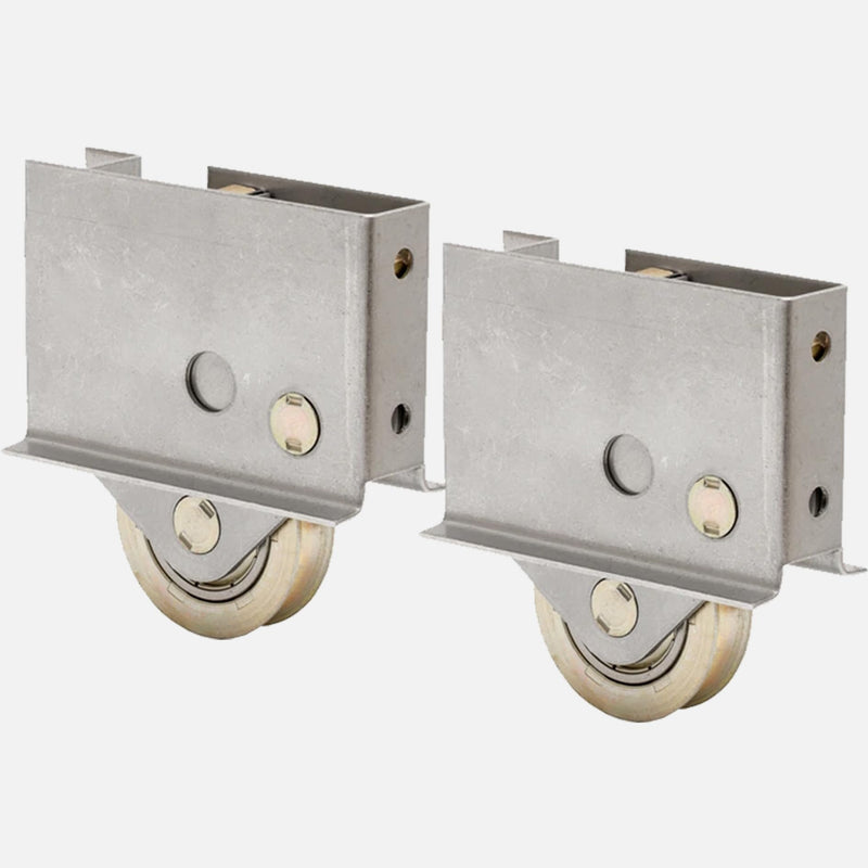 2 Pack Sliding Patio Door Roller Assembly Fits for Pella Wood Glass Doors P/N #0C8P0001 (1992 to P), 1-1/2" Steel Ball Bearing, Edge Adjustable, Stainless Steel Housing W/Flange New Style w/ flange