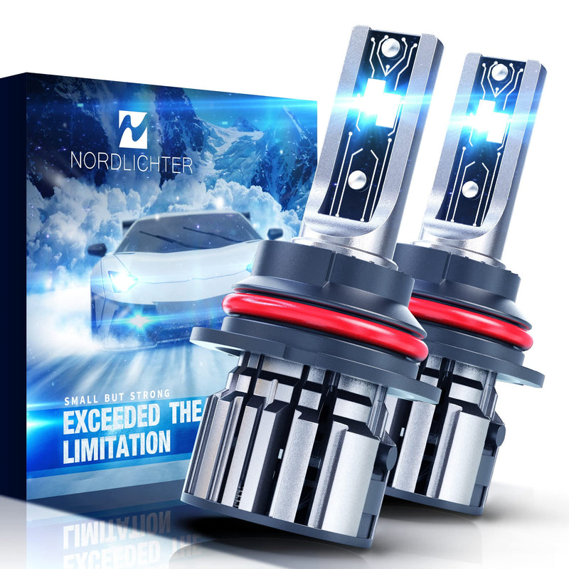 9007 Bulbs, 600% Brighter 9007 Fog Light 6500K Xenon White Extremely Super Bright Plug & Play with Cooling Fan
