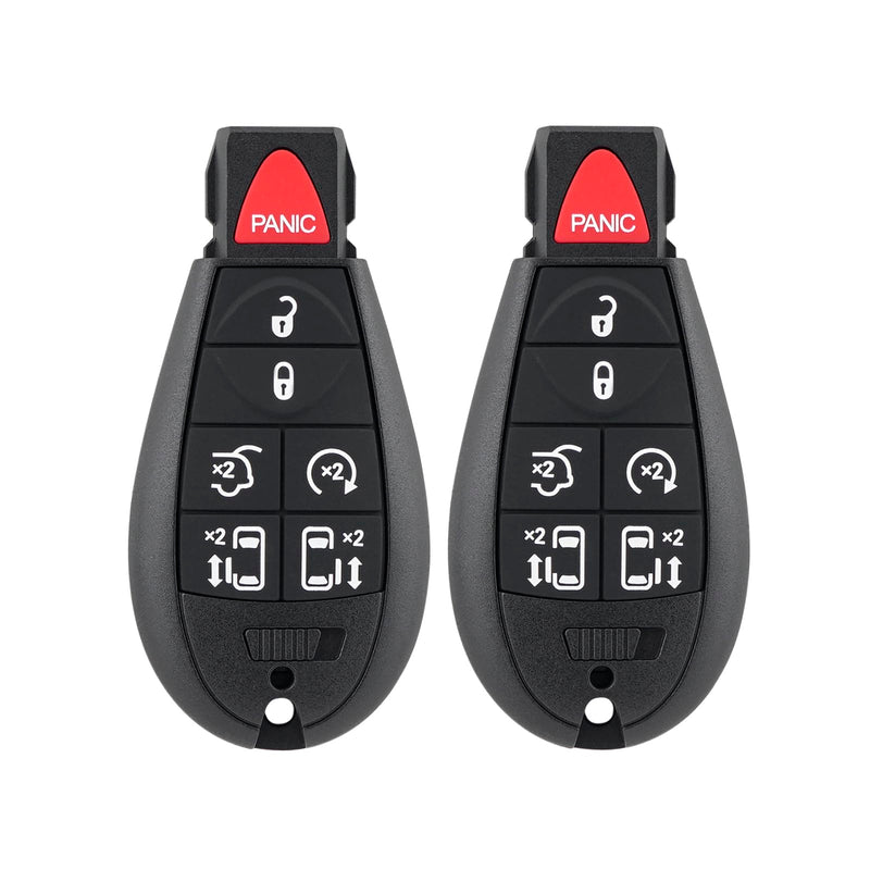 2PCS Key Fob Replacement for Dodge Grand Caravan 2008 2009 2010 2011 2012 2013 2014 2015 2016 2017 2018 2019 2020 Remote Key for FCC ID: IYZ-C01C / M3N5WY783X