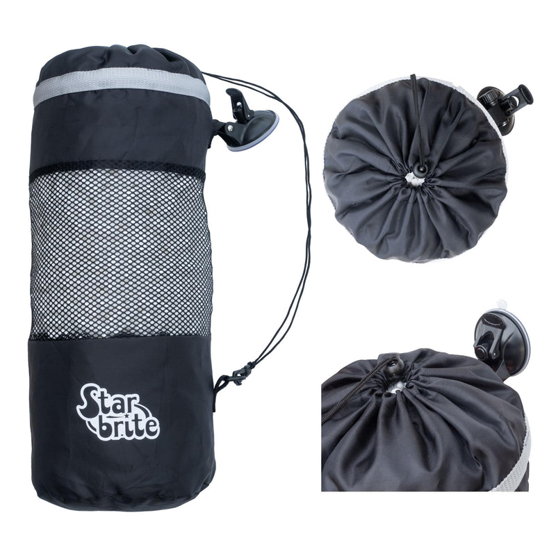 STAR BRITE Mesh Trash Bag with Locking Suction Cup & Litter Guard Cinch Tie - for Boats, RVs, Gold Carts, & Outdoor Adventures - Durable & Washable, 5 Gallon Capacity (52074)… Large