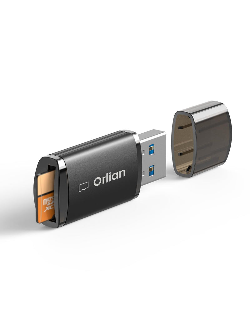 USB 3.0 Micro SD Card Reader, for MicroSD, MicroSDHC, MicroSDXC UHS-I Memory Card, Compatible with Windows, MAC MacBook Pro/Air, iPhone 15 Pro/Max, Android Galaxy and More, Black
