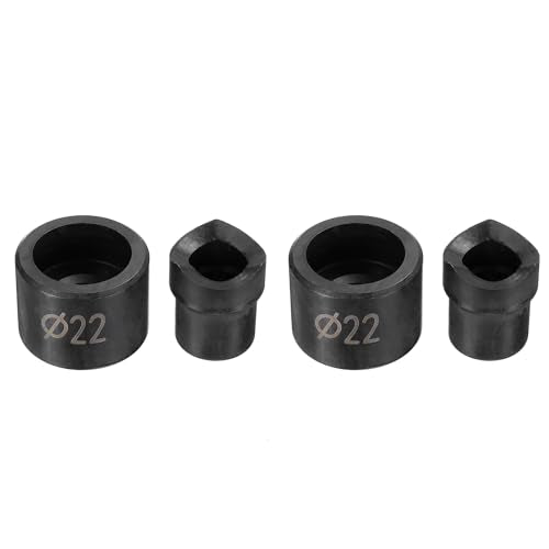HARFINGTON 2set Conduit Punch and Die 22mm Chrome Steel Manual Knockout Punch Conduit Hole Cutter Set for Hydraulic Knock Out Driver