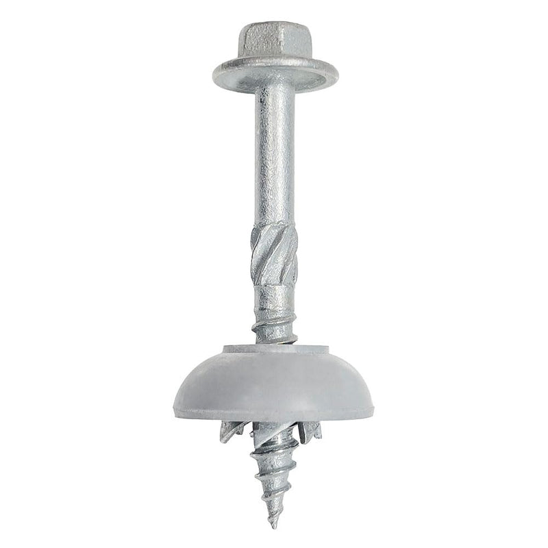 Polycarbonate Skylight Screws for Fixing to Wood - Hex Flange Head, Self-Tapping, #12×2"(12-11x50mm), 50pcs