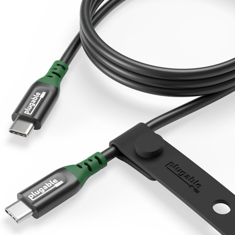 Plugable USB C Cable, 240W Charging Cable 20Gbps, 4K 120Hz, 8K 60Hz USB-C Monitor, iPhone, MacBook, iPad, Samsung Galaxy, 3.3 Feet (USBC-240W-1M)