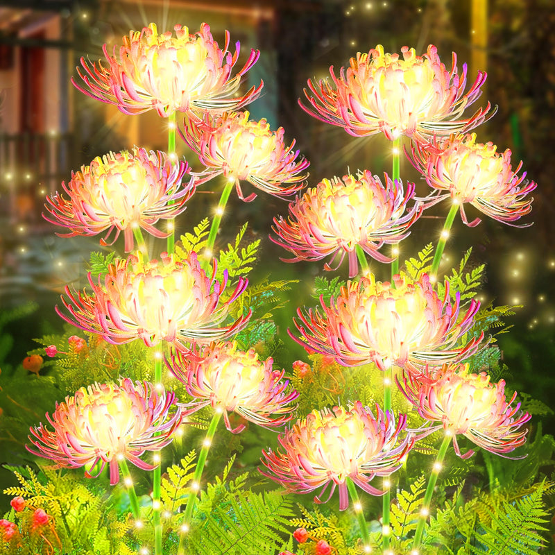 SunKite Solar Garden Lights, Solar Flowers Lights with Glowing Flowers & Stems, Outdoor Stake Decorative Lighting Waterproof for Garden,Yard Patio Pathway Decor,Gift for Mother（4 Pack） 4