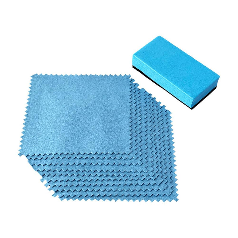 Generic Microfiber Suede Applicator Cloths with Applicator Pad, 10-Pack, 4""x4"", for Applying Ceramic and Nano Coatings, MF6582