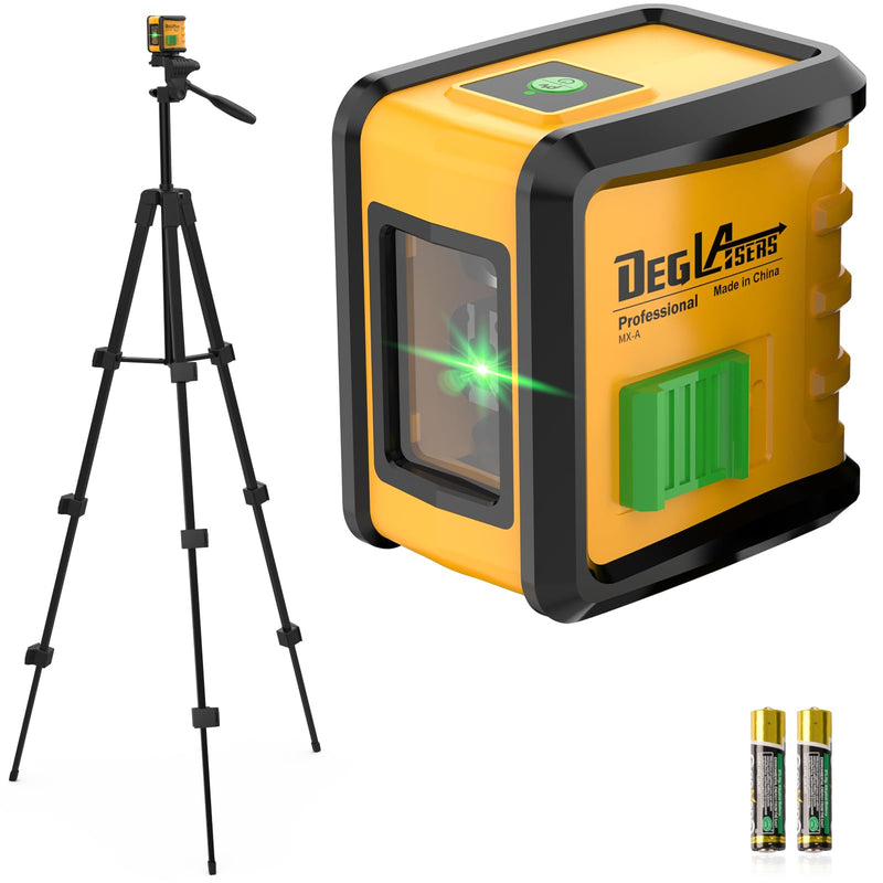 Self Leveling Laser Level with Tripod,DEGLASERS Green Cross Line Laser Level,Lazer Leveler Tool for Picture Hanging Construction Floor Tile Wall Home Renovation, Indoor Project, Battery Included