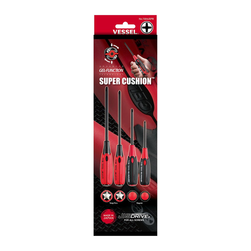 VESSEL SUPER CUSHION JISDRIVE Screwdriver 4PC. Set