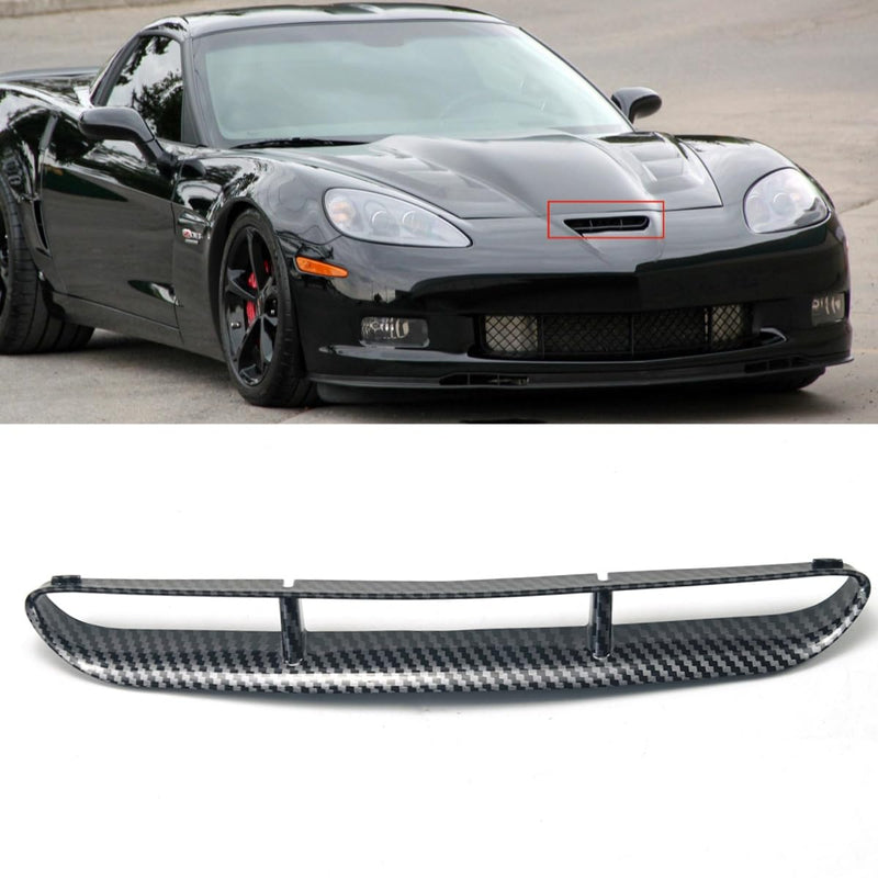 Hood Vents Compatible with Corvette C6 2006-2013 Engine Hood Air Outlet Vent Replacement Accessories 15801407 (Carbon Fiber Print) Carbon Fiber Print