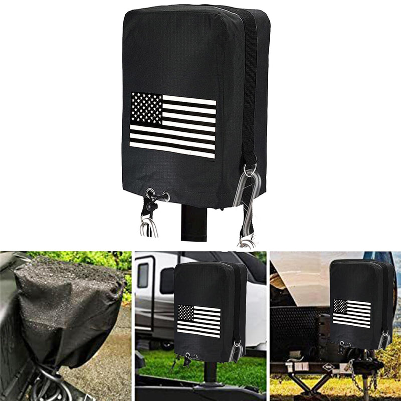 RV Electric Tongue Jack Cover, 600D Oxford Fabric Waterproof Protective, Travel Trailer Accessories for Outside Protection, Universal Trailer Jack Protective Cover for Outside RV Parts RV Accessories.