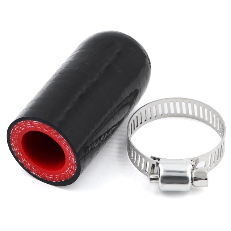 High Temperature 4-Ply Reinforced Silicone Hose Cap ID 5/8 Inch(16mm) Hose End Plug For Turbo Bypass Valve/Vacuum/Fix Leak/Throttle Body Water Port/Heater Core/Coolant Heater Bypass Vacuum Water Port ID 16mm Black&Red * 1PC