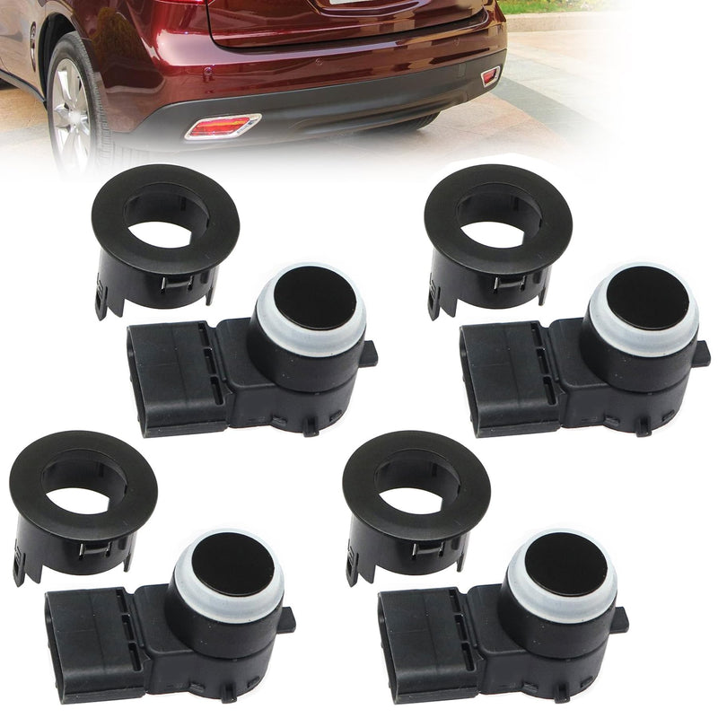 XQSMWF 39680TZ5A01 4Pcs Bumper Parking Sensor and Retainer Fit for Acura MDX RLX 2014-2016 TLX 2015-2016 3.5L, Replace 39681TZ5A0 39680-TZ5-A01 Parking Aid Sensor Black