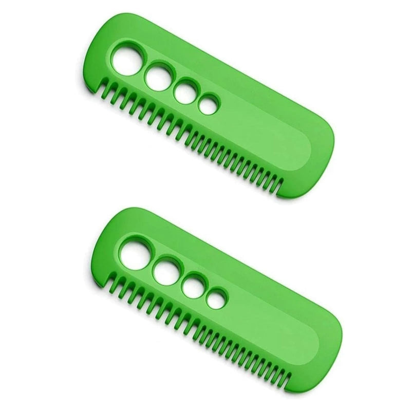 2Pcs Green Leaf Herb Stripper,Vegetable Herb Eliminator Comb Kitchen Herb Leaf Stripping Tool Herb Pealer for Kale, Chard, Collard Greens, Kitchen Utensils and Gadgets, Seasoning and Spice Tools