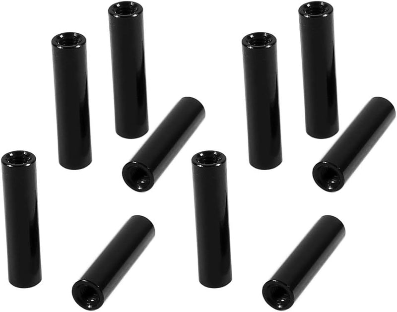 100Pcs M3X45 OD=5mm Aluminum Round Standoffs for RC/Drone/Quadcopter/FPV/Racing Car/Simracing/Mechanical Accessories Model Parts (Round Standoff 45mm,Black,100) Round Standoff 45mm 100