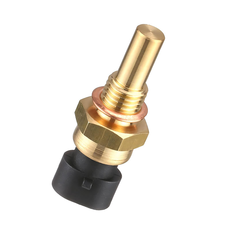 Pack-1 Car ECT Temp Sensor, Durable Waterproof Metal Engine Temperature Sensor Replacements, OEM #15404280 12191170 60811520 12608814 Compatible with Delphi (Gold)