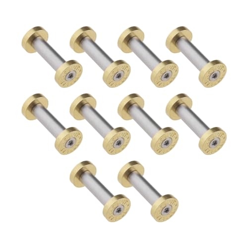 10Pcs M4 Handle Screws Nuts Handle Bolt Rivets Screw Stainless Steel Shaft Rivets for Tactical Driving Kni-VES Total Lenght 17mm, HP662-AW