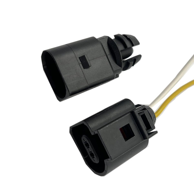  [AUSTRALIA] - FainWan Ambient Air Temperature Sensor with 2-pin Connector Plug Wiring Harness Pigtail Compatible with CC Golf Passat Tiguan A3 A4