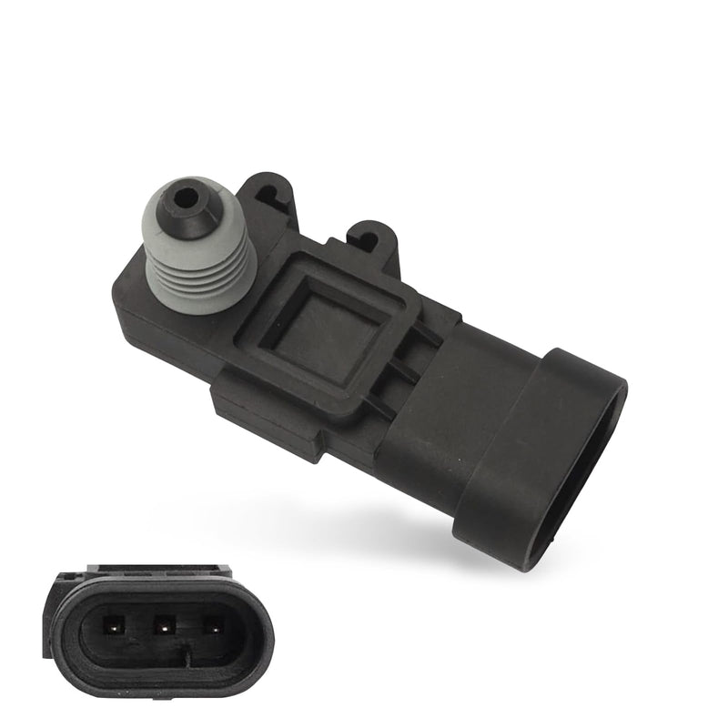 Pack-1 Car Fuel Tank Pressure Sensor, Vapor Vent Port Tank Pressure Sensor, Replacement OEM #16238399, 9377680, 09377680, 16196060 Accessories, Compatible with Delphi Third Generation (Black)