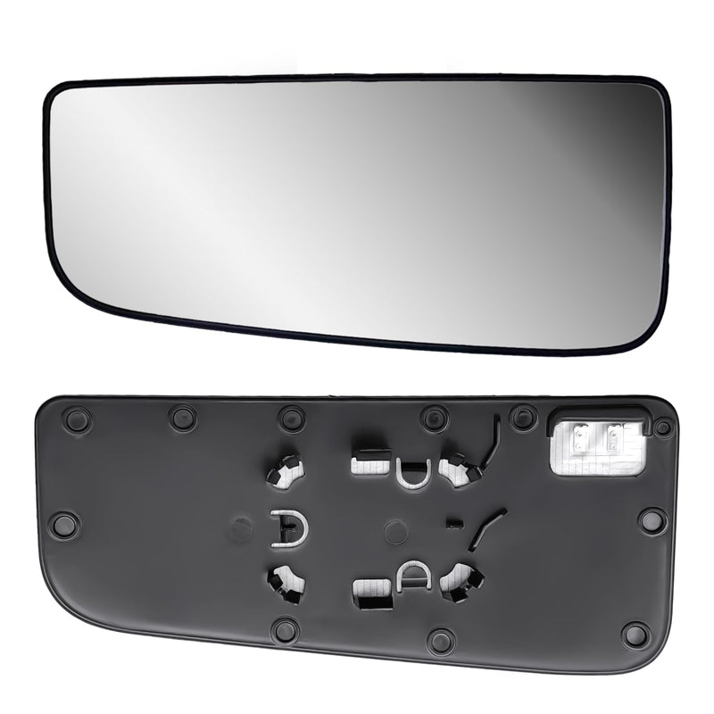 Replacement Driver Left Side Door Towing Mirror Lower Small Glass Convex Heated with Back Plate for Ford F-150 F 250 F-350 F-450 F-550 from 2015 to 2024 Small Driver (LH) Side