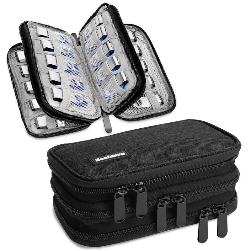 USB Flash Drive Case, Holds 30 Pcs, USB Storage, USB Case,USB Stick Holder,USB Storage Case,USB Organizer,Thumb Drive Case,Compatible with Samsung/Sandisk/Jump Drive,etc, Black