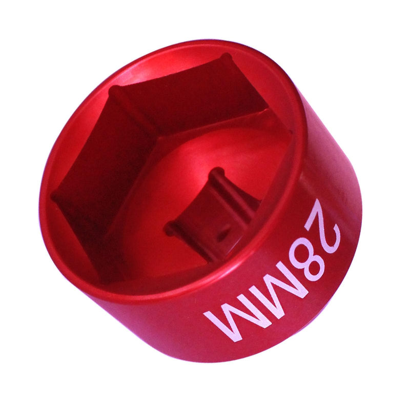 28mm fuel filter Socket, for Cummins tools 3/8 drive for Dodge Ram 6. 7L Cummins Oil/Fuel Filter Canister Socket wrench plug tool -28mm(2010 & up) 28mm Red