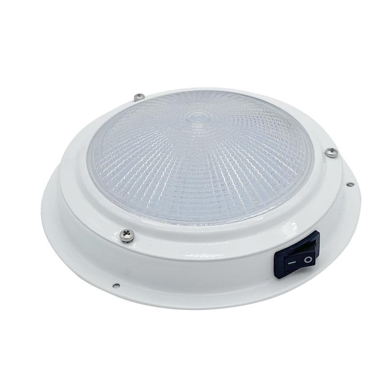 MARINE CITY LED Dome Light, 304 Powder-Coated Stainless Steel, Long Battery Life,5-1/2 inches, 12V, Warm White Light, Ideal for Boats, Yachts, and RVs