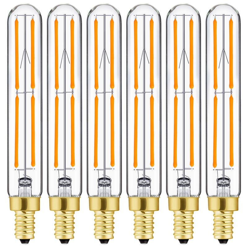 E12 LED Bulb Dimmable 6W Equal Warm White 2700K T6 T6.5 E12 Candelabra Bulb 60 watt for Chandeliers,Ceiling Fan,Pendant,Wall sconces AC120V 600LM e12 Light Bulb 6Pack 6w=60w 2700k Warm White