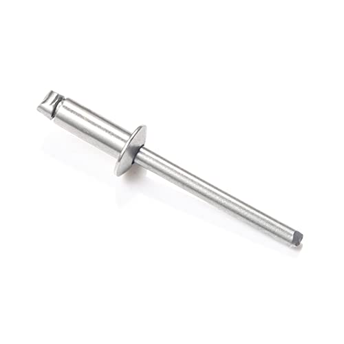 3/16"" x 3/8"" Stainless Steel Blind Rivets, 4.8x10 mm Pop Rivets, Pack of 100, SS6-10