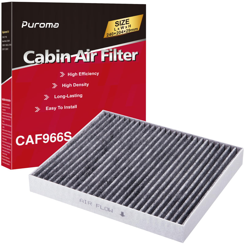 Puroma Cabin Air Filter with Activated Carbon, Replacement for 6091C, CP966, CF11966, Buick Enclave, LaCrosse, Cadillac ATS, CTS, Chevrolet Camaro, Cruze, Impala, Malibu, Silverado, GMC Sierra, Yukon 1