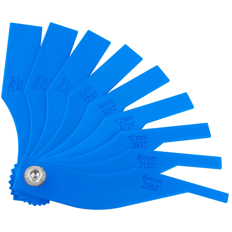 83400 Brake Lining Thickness Gauge Set (Commercial Truck) Includes 9 Blades of Different Sizes ranging Between 6-22 mm (0.2362" - 0.8661")