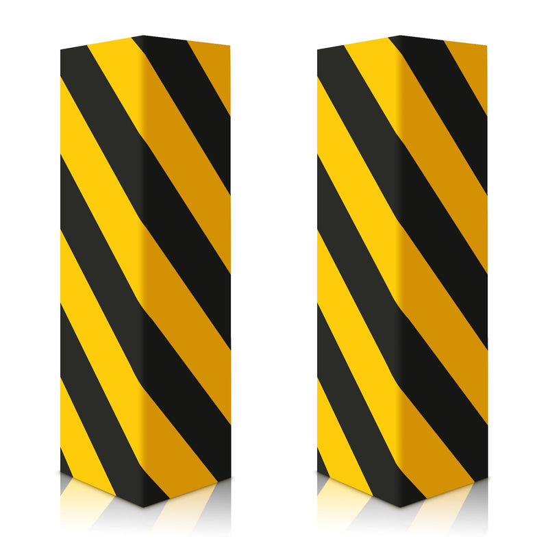 2pcs Garage Wall Guards Wall Protector Cover Yellow and Black Foam Wall Corner Guard for Parking Garages (Yellow+Black) Yellow+Black