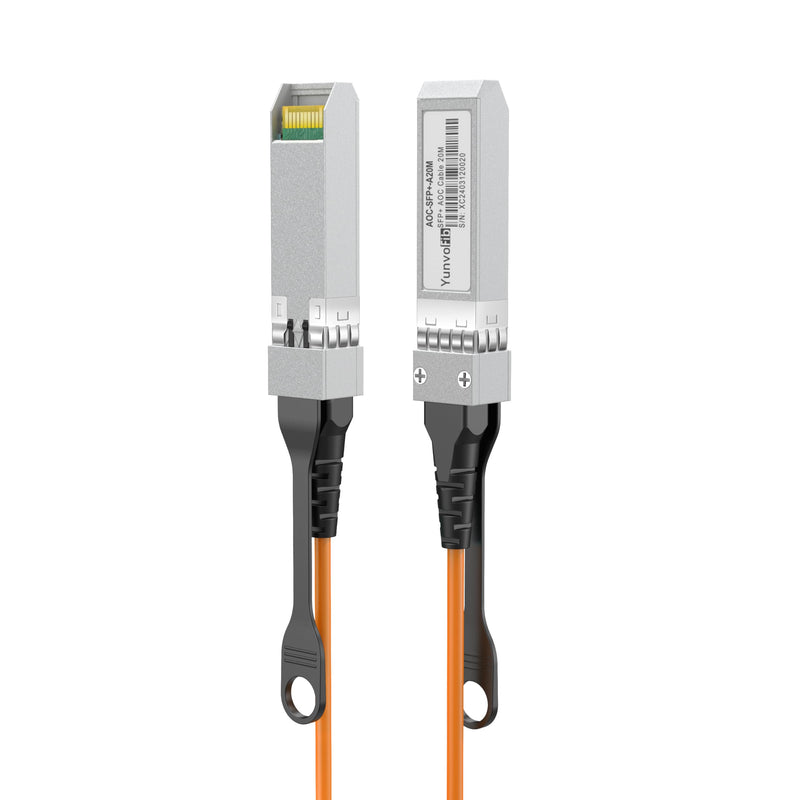 10G SFP+ to SFP+ Active Optical Fiber Cable Direct Attach Copper with Multi-Mode Fiber Cable for Cisco,MikroTik,Ubiquiti...Etc Switch(AOC 20Meters) 20M(65.6ft) AOC
