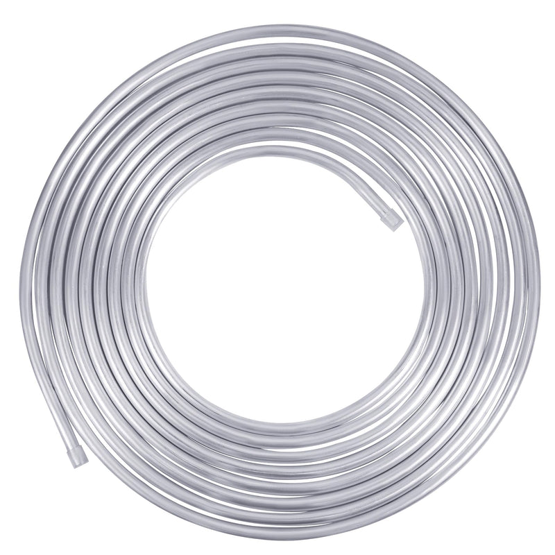 3/8 Metal Fuel Line,3/8" OD Aluminium Coiled Tubing Hard Tube for Refrigeration Tubing, Automotive Oil Pipe,Brake Line, Metal Gas Line, 10FT 3/8‘’ OD 10FT