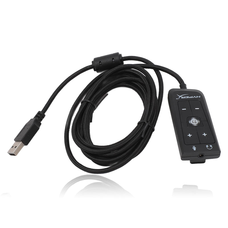 USB Sound USB to 3.5mm Jack Audio Adapter, USB Sound Card USB to 3.5mm Jack Audio Adapter, USB Adapter for HyperX Cloud II, for PS5, for Series X S, for One