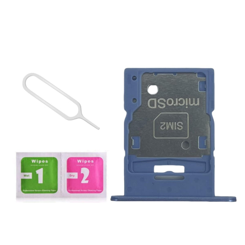  [AUSTRALIA] - Galaxy A15 5G Dual SIM Card Tray Slot Holder Replacement for Samsung Galaxy A15 5G SM-A156M/DSN 6.5 inch with Sim Card Tray Open Eject Pin and SD Card Tray (Blue) Blue