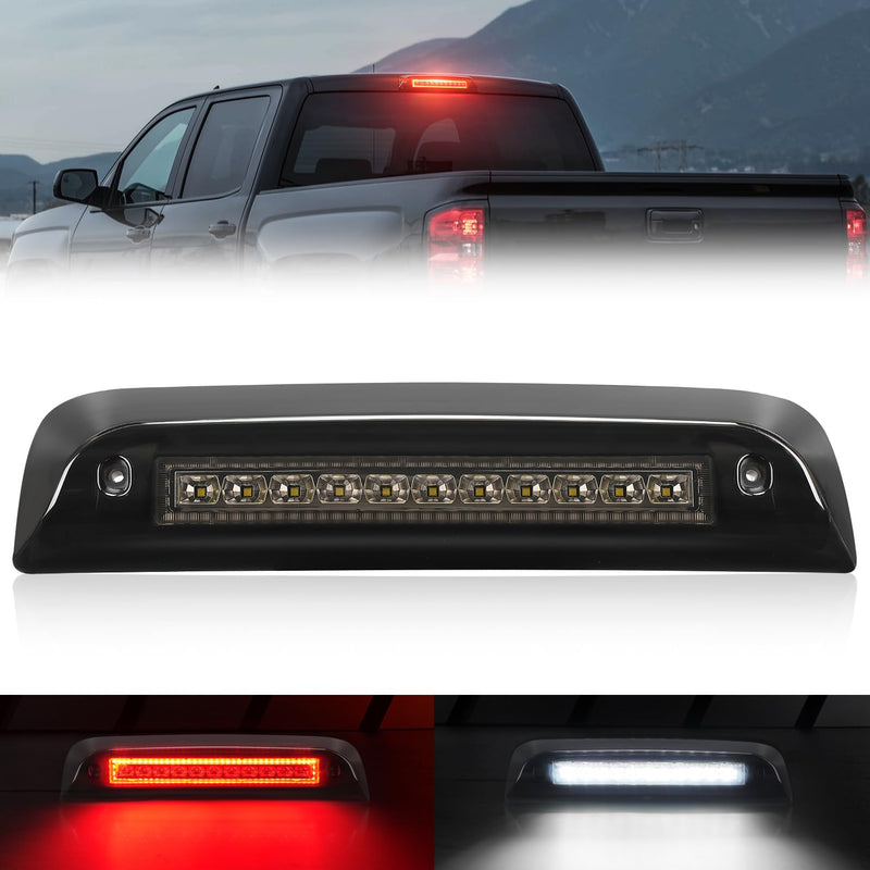 SUPAREE Third Brake Light Fit for 2014-2018 GMC Sierra/C-hevy Silverado 1500 2500HD 3500HD LED 3rd Brake Light Accessories Red LED Strobe Rear 3rd Brake Cargo Lights High Mount Stop Light For 2014-2018 for Silverado/Sierra