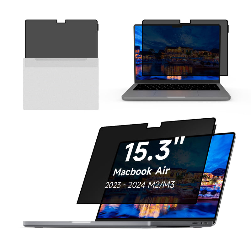 Yamaya Laptop Privacy Screen MacBook Air 15 Inch (2023-2024, M2 M3), Removable Laptop Screen Privacy Shield for Mac 15 Inch. MacBook 15.3 inch