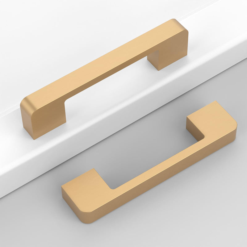 10 Pack 3.75"(96mm) Champagne Bronze Cabinet Pulls Kitchen Cabinet Handles Drawer Pulls Cupboard Hardware for Cabinets Pull - 3.75"/96MM Hole Center 10