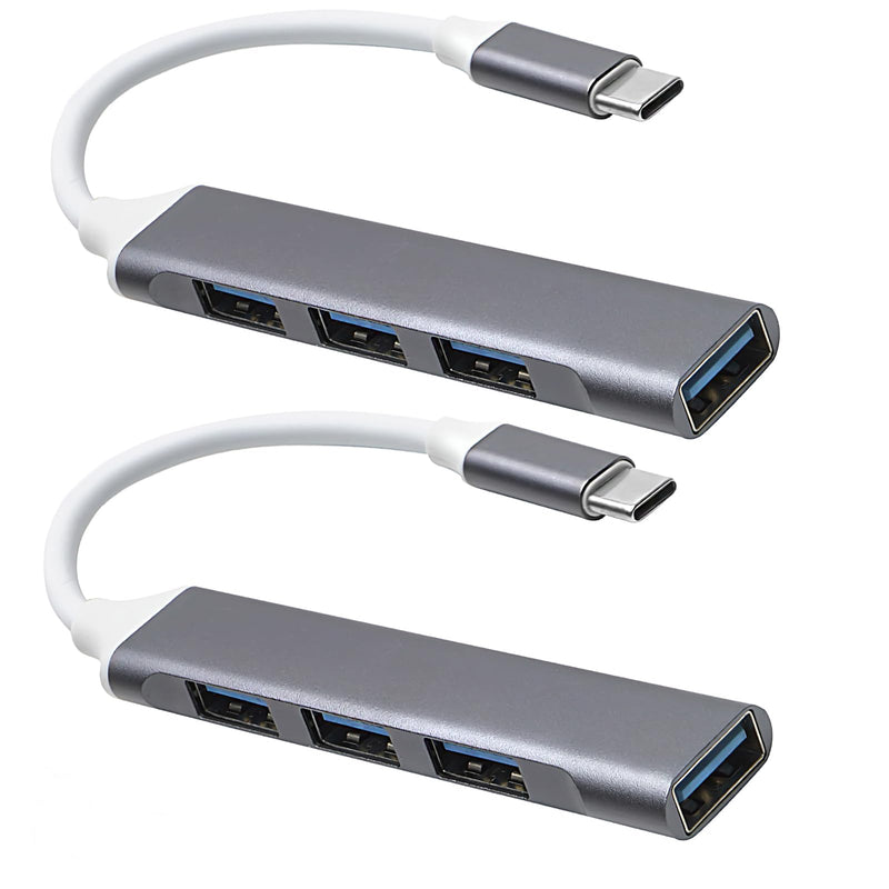 2pcs USB C Hub USB Hub 3.0,4-Port USB C to USB Adapter USB to USB C Adapter,Ultra-Slim USB C Adapter USB Splitter,USB C Dock USB Extender for Laptop,iMac Pro,MacBook Air,Mac,USB to USB C,USB C to USB 2 USB-C HUB